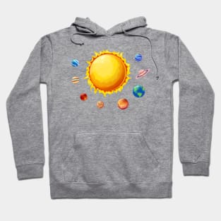 Solar System, mercury, venus, earth, mars, jupiter, saturn, uranus, neptune, pluto Hoodie